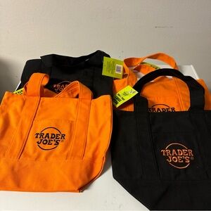 Black and Orange Tote Bag Set (4)
